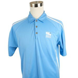 Nike Golf Indy Car Series Men's Fit Dry Short Sleeve Polo Shirt Blue Large
